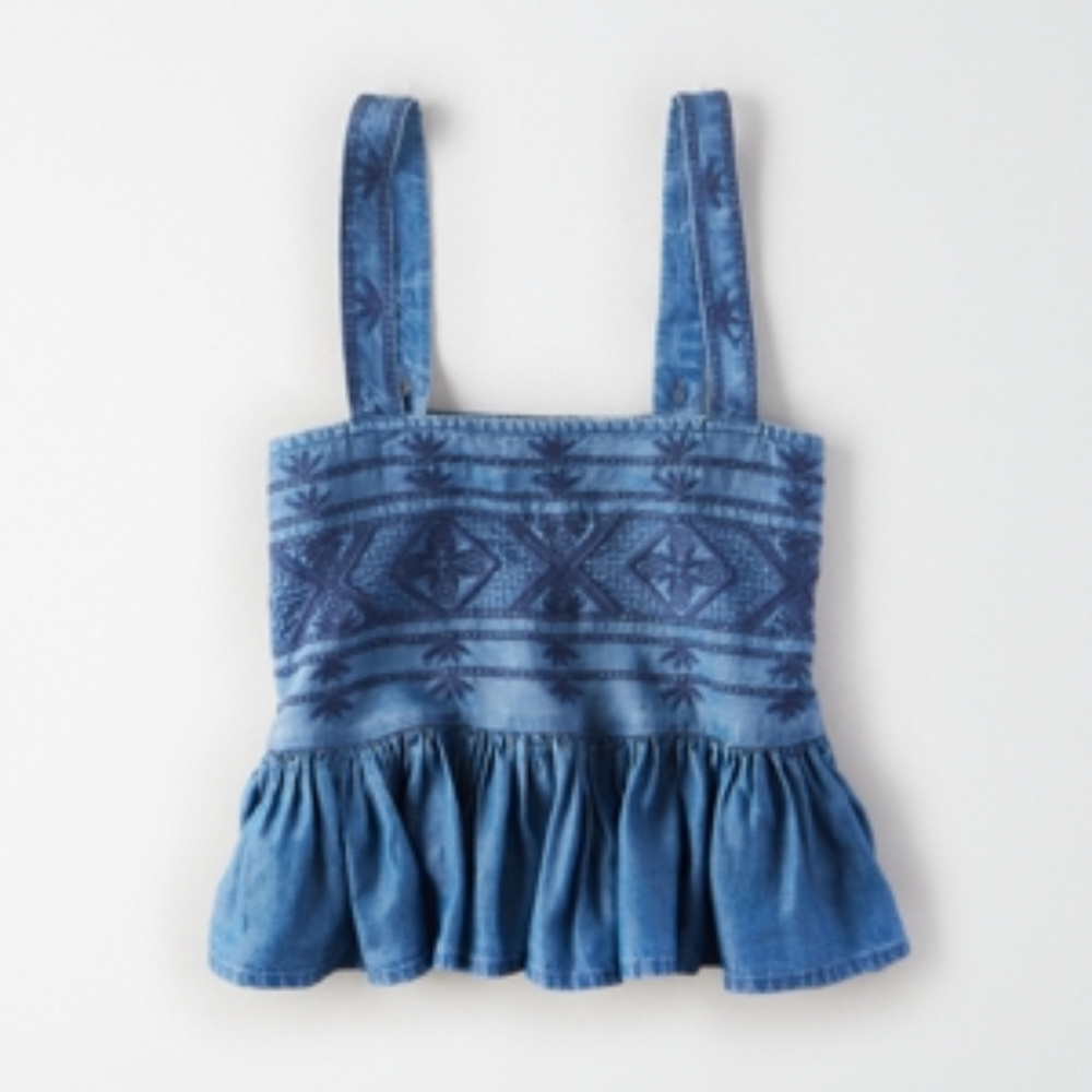 American Eagle Embroidered Tank Top
